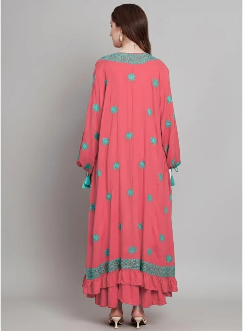 الايا قفطان شيكانكاري مودال مطرز يدويًا-AL3605